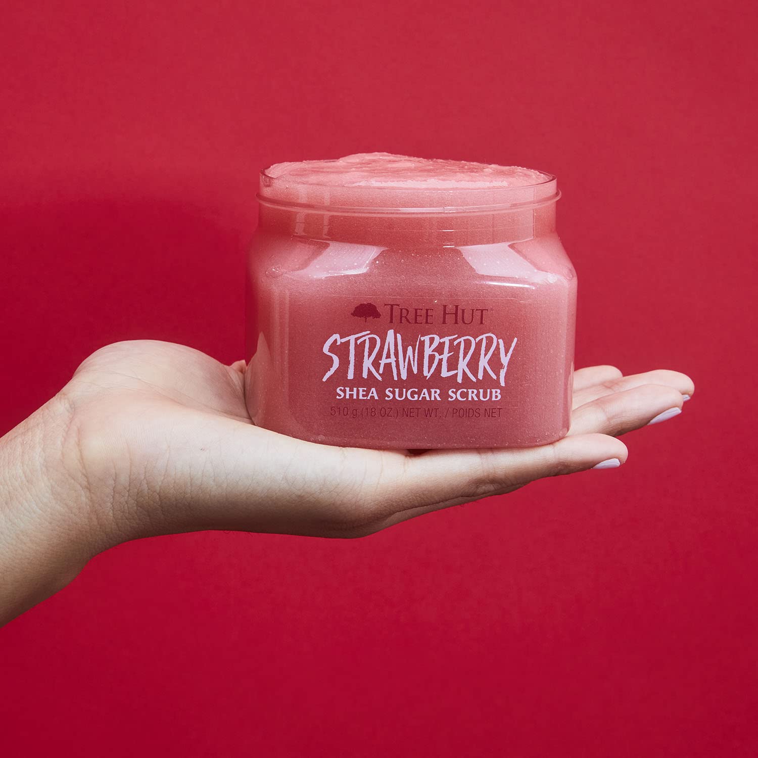Tree Hut Shea Sugar Scrub - Strawberry - 18 oz - Exfoliating Body Scrub for Smooth, Glowing Skin - Made with Real Sugar and Shea Butter